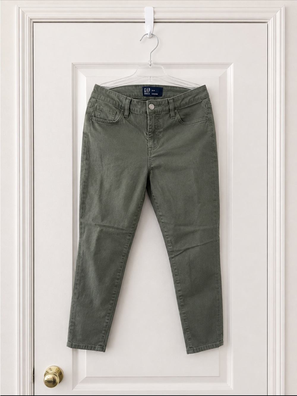GAP Denim Legging Olive Green Skinny Jeans Size 12/31